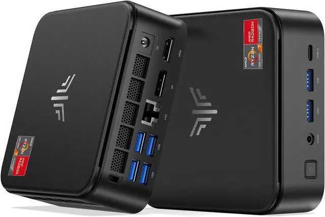 Alt view image 4 of 5 - NIPOGI Mini PC, AMD Ryzen 7 7730U 8C/16T 4.5GHz, 16GB LPDDR4X RAM 1TB SATA SSD, WiFi 6 BT5.2, Windows 11 Pro