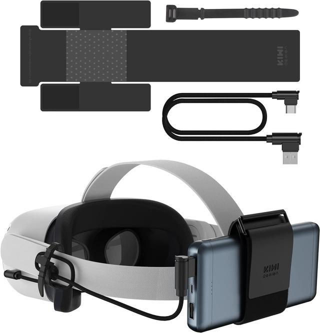 KIWI design 3 in 1 Battery Strap Compatible with Quest 2/Quest/HTC Vive  Deluxe Audio Strap Accessories 