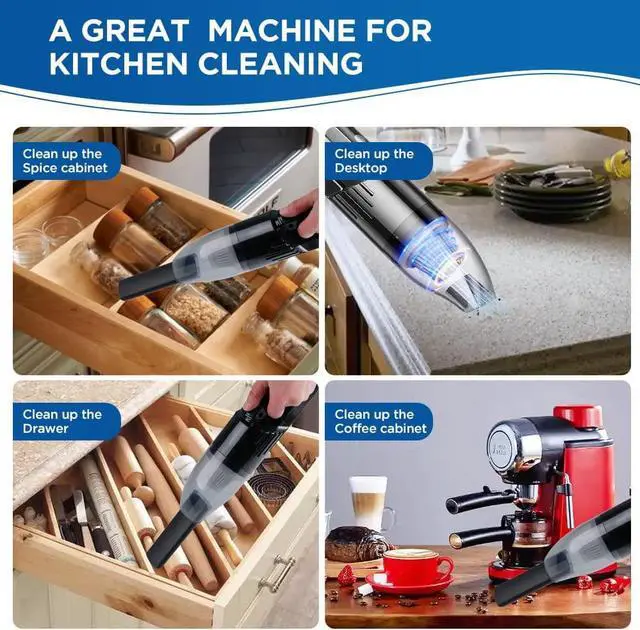 Alt view image 7 of 7 - Mini Portable Car Vacuum Cordless,Small Handheld Vacuum for Quick Cleaning,Hand Held Vacuuming,Dust Buster Cordless Rechargeable for Home Office and Car Travel Cleaning