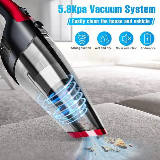 Alt view image 3 of 7 - Fityou Handheld Vacuum Cleaner Cordless, Rechargeable (USB Charge), Powerful Suction Cleaner, Portable Hand Vacuum for Pet Hair Home and Car Cleaning, Wet & Dry