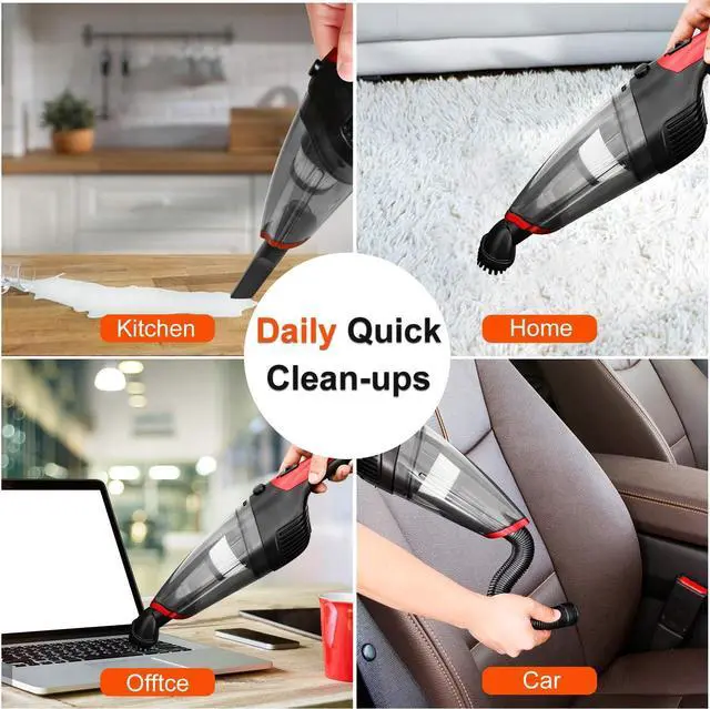 Alt view image 7 of 7 - Fityou Handheld Vacuum Cleaner Cordless, Rechargeable (USB Charge), Powerful Suction Cleaner, Portable Hand Vacuum for Pet Hair Home and Car Cleaning, Wet & Dry