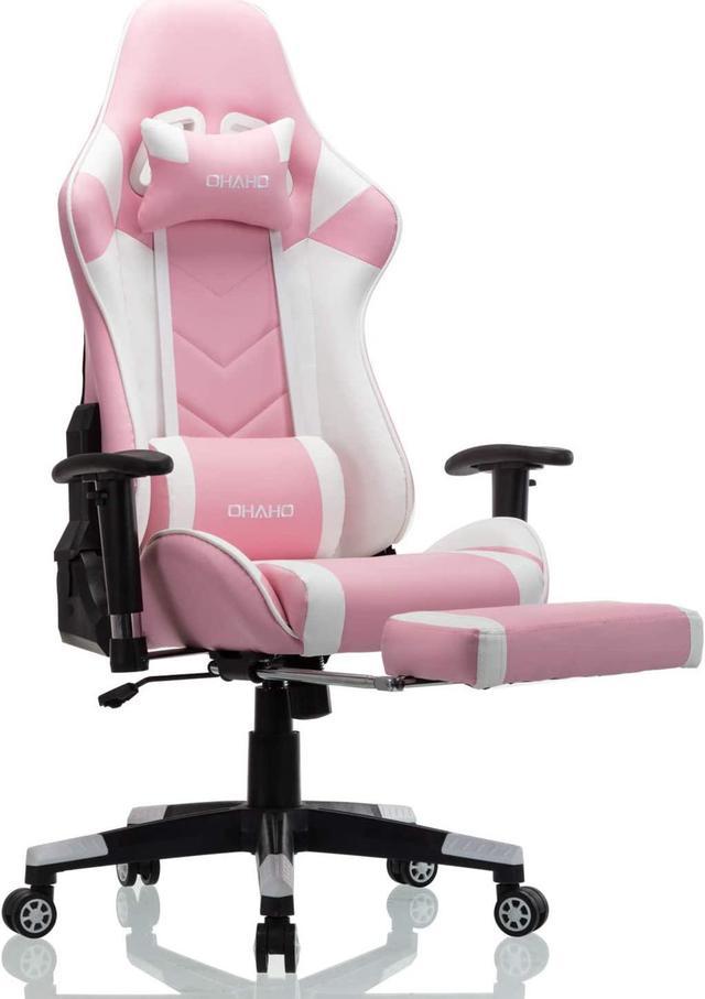 Gaming Chair Office Chair Ergonomic Desk Chair with Footrest Arms Lumbar  Support