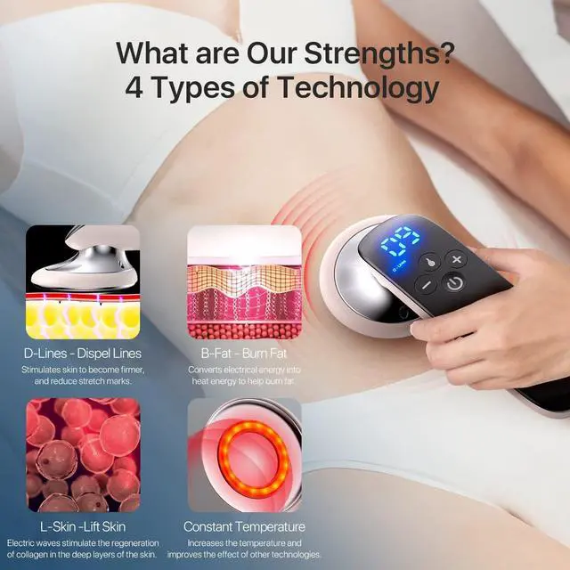 Alt view image 5 of 7 - Body Massager  Professional Handheld Massager  Cordless Electric Body Massager for Belly, Waist, Arm, Leg, Butt