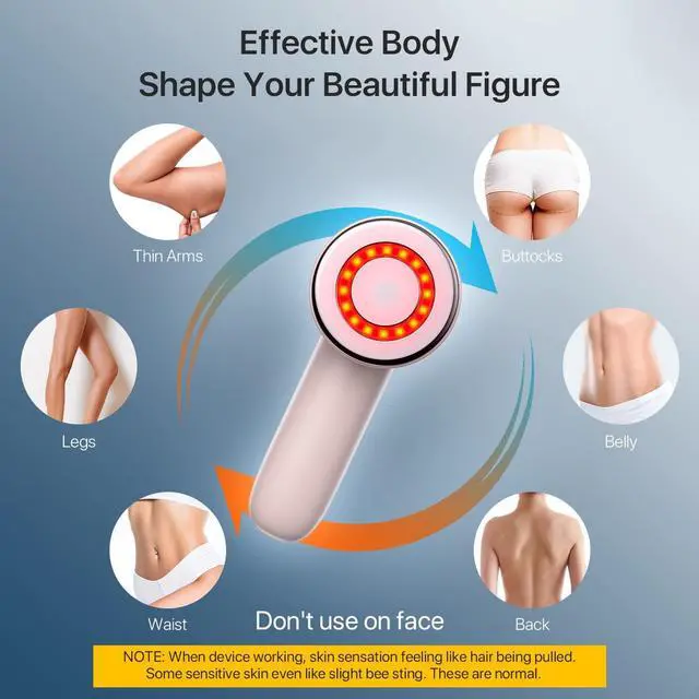 Alt view image 6 of 7 - Body Massager  Professional Handheld Massager  Cordless Electric Body Massager for Belly, Waist, Arm, Leg, Butt