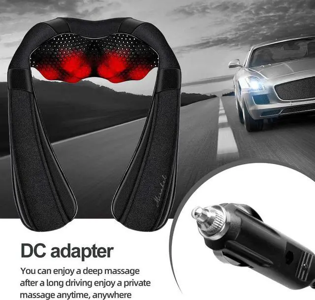 Alt view image 5 of 7 - Neck Massager, Shiatsu Back Massager with Heat, Electric Pillow for Neck, Back, Shoulder, Foot, Leg, Muscle Pain Relief, Shoulder Birthday Gifts