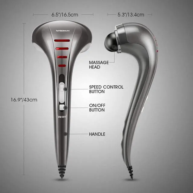 Alt view image 5 of 6 - Handheld Neck Back Massager MG460 Deep Tissue Percussion Massage for Shoulder, Leg, Foot, Muscles, Electric Double Head Full Body Massagers