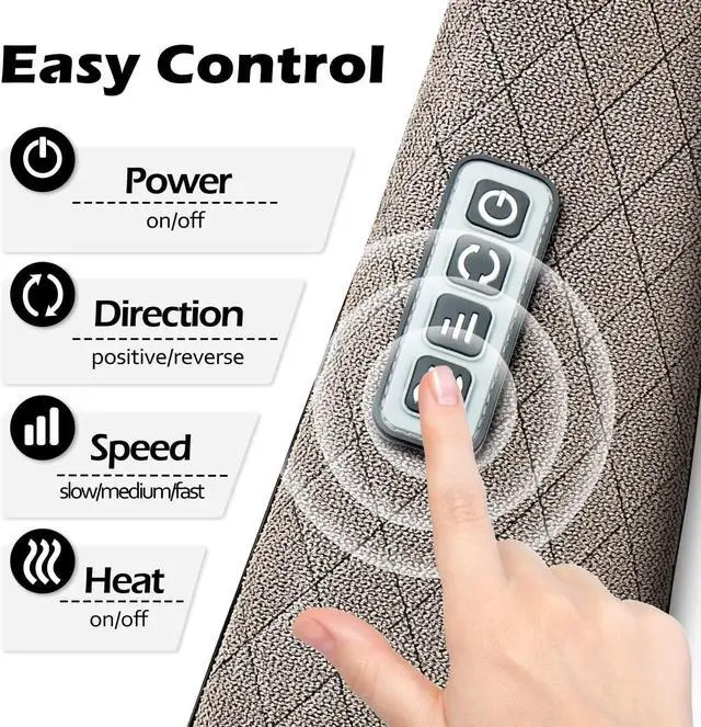 Alt view image 4 of 7 - Blue Elf Shiatsu Neck Massager, Shiatsu Back Shoulder Massager with Heat, Electric Kneading Massage Pillow for Back,Shoulder, Foot, Leg Muscles Pain Relief Relax in Car, Office and Home