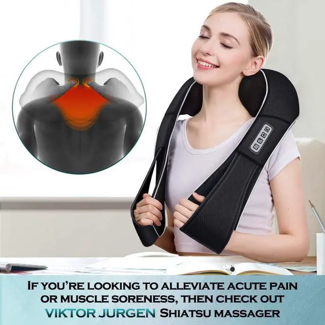Alt view image 7 of 7 - Shiatsu Neck and Back Massager with Heat Deep Tissue Kneading Sports Recovery Massagers for Neck, Back, Shoulders, Foot, Relaxation Gifts for Him,Her,Women,Men