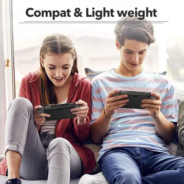 Alt view image 6 of 7 - 10000mAh Battery Charger Case, Compatible with Nintendo Switch & Nintendo Switch OLED Model, Portable Backup Battery Pack, Travel Power Bank, 2-Game Card Slots, Dual Type-C, Micro USB Charging Ports