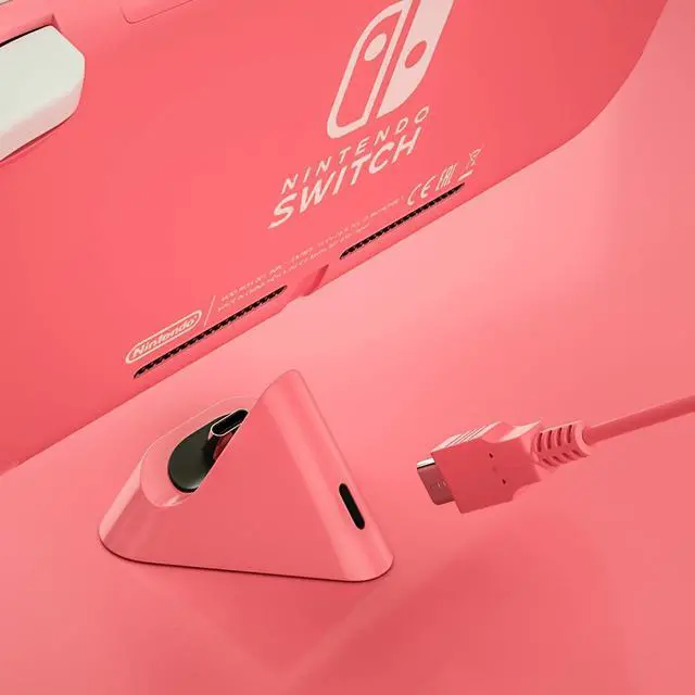 Alt view image 3 of 7 - Charging Dock for Nintendo Switch lite, Docking Station for Nintendo Switch lite - Coral