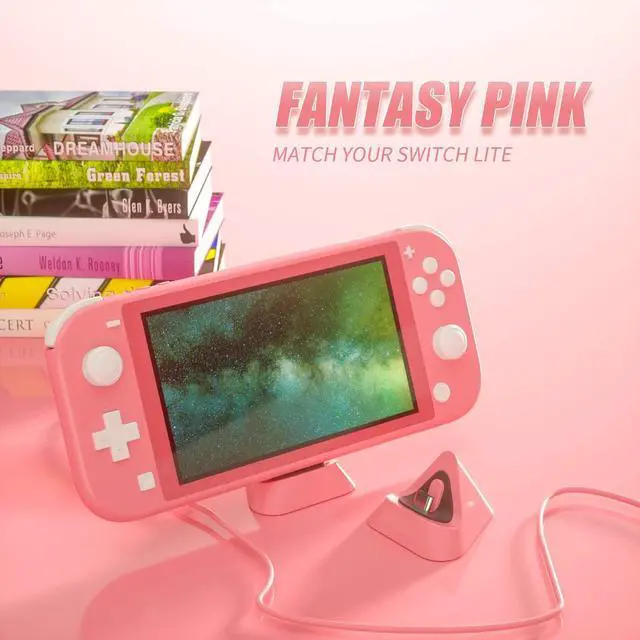 Alt view image 6 of 7 - Charging Dock for Nintendo Switch lite, Docking Station for Nintendo Switch lite - Coral
