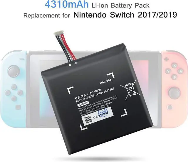 Alt view image 4 of 5 - Switch Battery Replacement, HAC-003 Internal Battery Pack Replacement for Nintendo Switch Game Console HAC-001 [3.7V 4310mAh 16Wh]