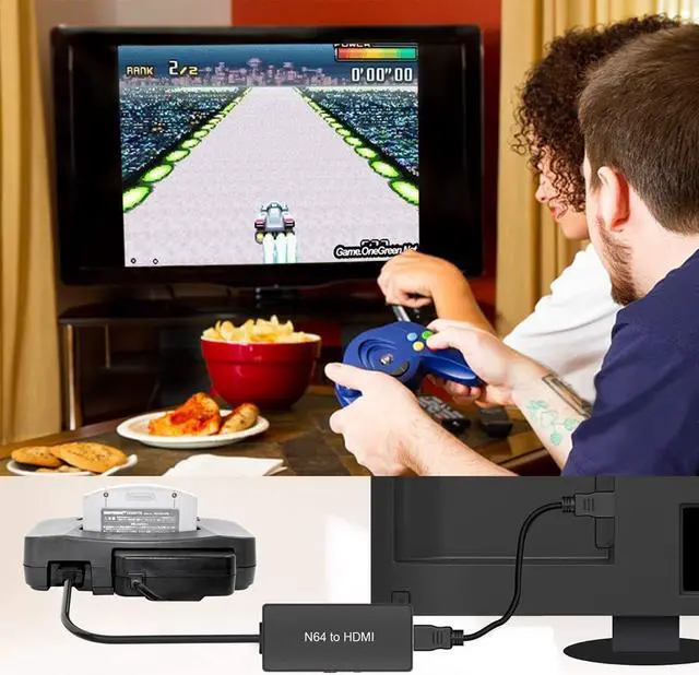 Alt view image 7 of 7 - N64 to HDMI Converter Adapter Support 16:9/4:3 Conversion HDMI Link Cable for N64 /SNES/NGC/SFCPlug and Play