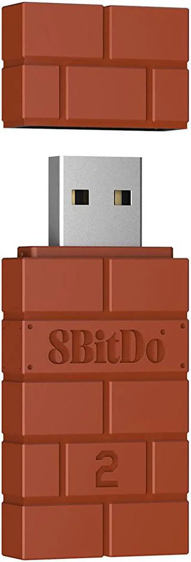 Main image of 8BitDo Wireless USB Adapter 2 for Switch/Switch 2, Windows PC, Mac & Raspberry Pi, Compatible with Xbox Series X & S Controller, Xbox One Bluetooth Controller, Switch Pro and PS5 Controller (Brown)