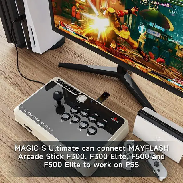 Alt view image 4 of 7 - MAYFLASH Magic-S Ultimate Wireless Bluetooth USB Adapter for PS4, Switch, macOS, Windows, Raspberry Pi, Compatible with Xbox Series X & S Controller, Xbox One Bluetooth, PS5 Controller and More