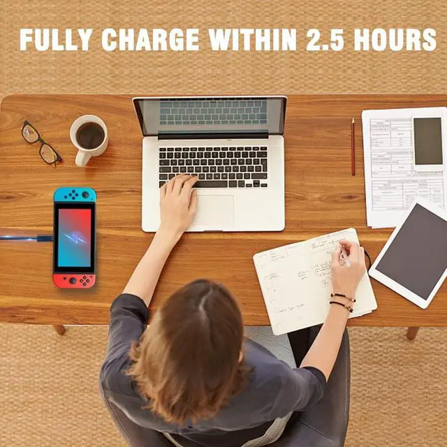 Alt view image 5 of 7 - Charger for Nintendo Switch.Switch Charger Compatible with Switch OLED and Switch Lite.15V/2.6A Power Supply Support Switch TV Mode.5 FT Power Cable USB C Port.2.5 Hours Fast Charge AC Adapter