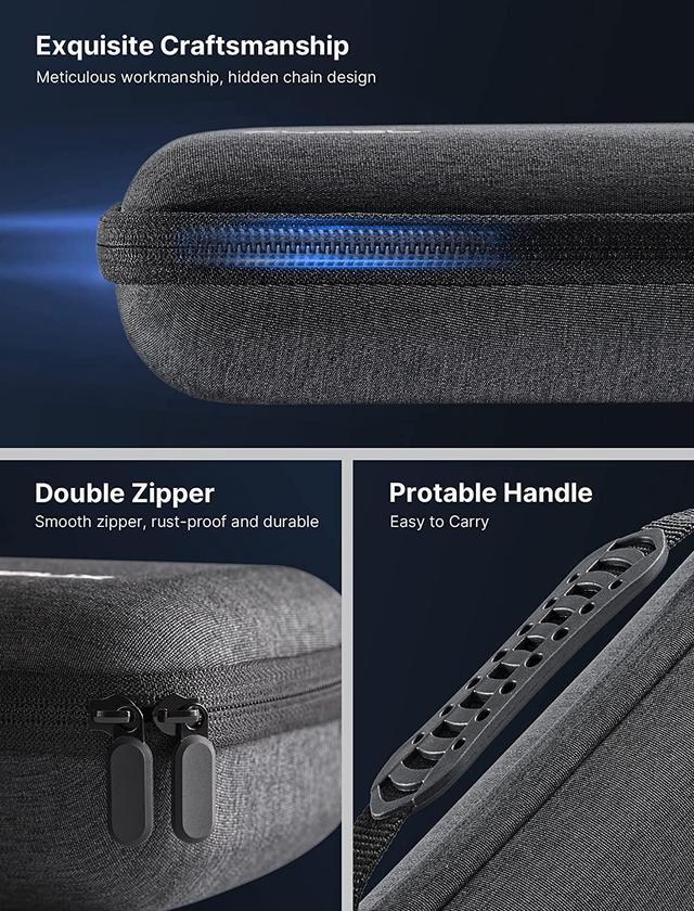 Alt view image 6 of 7 - JSAUX Carrying Case Compatible with Steam Deck/Steam Deck OLED, Protective Hard Shell Carry Case Built-in Charger Storage, Portable Travel Carrying Case for Steam Deck Console & Accessories - BG0102