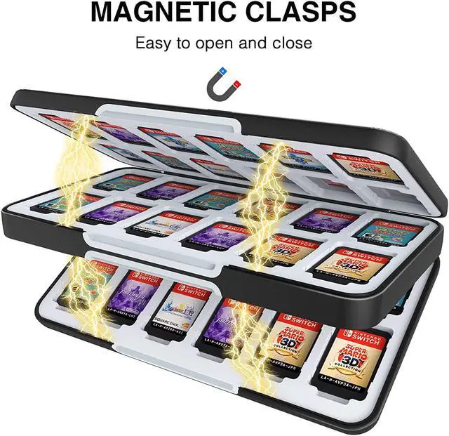 Alt view image 3 of 7 - HEIYING Game Card Case for Nintendo Switch 2 / Switch OLED,Customized Pattern Portable Travel Carry Case with 48 Game Card Slots and 24 Micro SD Cards Slots