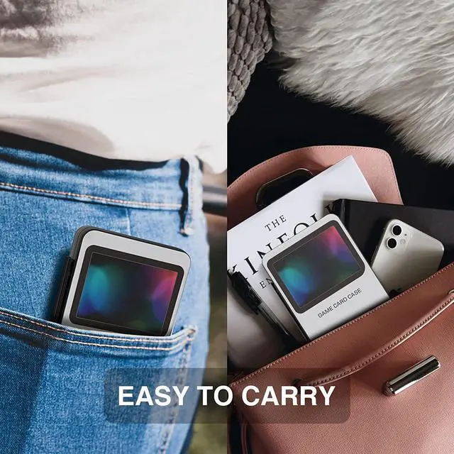 Alt view image 7 of 7 - HEIYING Game Card Case for Nintendo Switch 2 / Switch OLED,Customized Pattern Portable Travel Carry Case with 48 Game Card Slots and 24 Micro SD Cards Slots