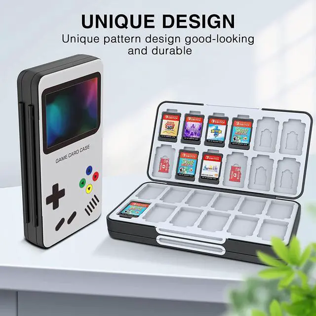 Alt view image 6 of 7 - HEIYING Game Card Case for Nintendo Switch 2 / Switch OLED,Customized Pattern Portable Travel Carry Case with 48 Game Card Slots and 24 Micro SD Cards Slots