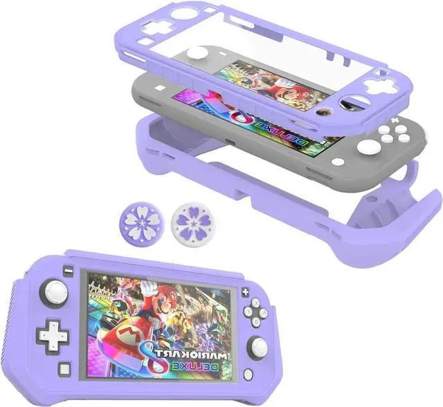 Main image of Switch Lite Case Protective Case for Nintendo Switch Lite, Compatible Nintendo Switch Lite Screen Protector Cover Hand Grip Case with Detachable TPU+Built-in PC Screen (Purple)