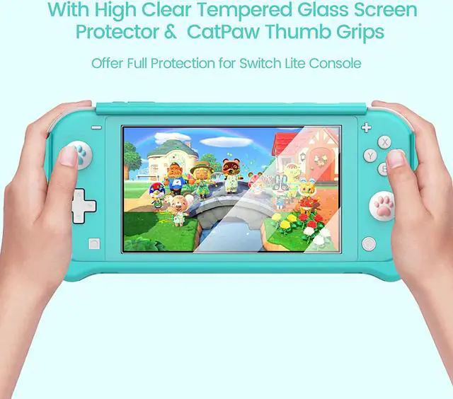 Alt view image 6 of 6 - Switch Lite Protective Case for Nintendo Daily Gift (Ergonomic /Sturdy /Full Protection) Gift Idea Family Happy Hours Turquoise