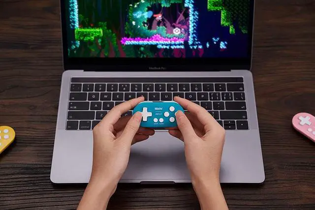 Alt view image 7 of 7 - Zero 2 Bluetooth Gamepad Keychain Sized Mini Controller with Mobile Clip for Switch, Windows, Android (Turquoise Edition)