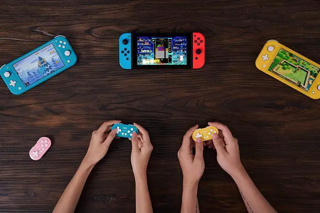 Alt view image 5 of 7 - 8Bitdo Zero 2 Bluetooth Gamepad Keychain Sized Mini Controller for Switch, Windows, Android, macOS & Raspberry Pi(Yellow Edition)