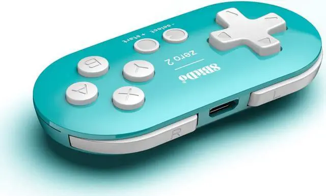 Alt view image 4 of 7 - 8Bitdo Zero 2 Bluetooth Gamepad Keychain Sized Mini Controller for Switch, Windows, Android, macOS & Raspberry Pi(Turquoise Edition)