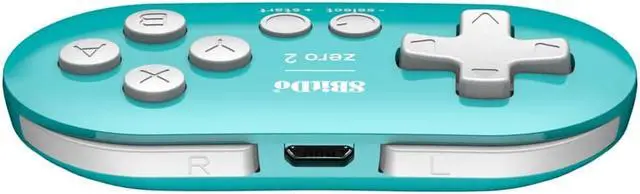 Alt view image 5 of 7 - 8Bitdo Zero 2 Bluetooth Gamepad Keychain Sized Mini Controller for Switch, Windows, Android, macOS & Raspberry Pi(Turquoise Edition)