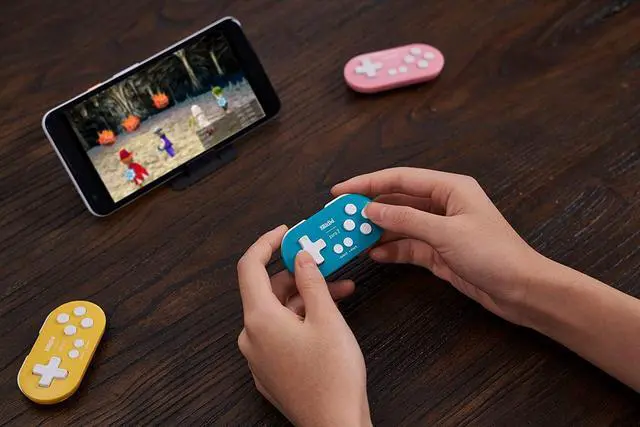 Alt view image 7 of 7 - 8Bitdo Zero 2 Bluetooth Gamepad Keychain Sized Mini Controller for Switch, Windows, Android, macOS & Raspberry Pi(Turquoise Edition)