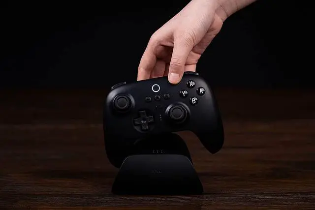 Alt view image 6 of 7 - 8Bitdo Ultimate Bluetooth Controller with Charging Dock, Wireless Pro Controller with Hall Effect Sensing Joystick, Compatible with Switch, Windows and Steam Deck (Black)