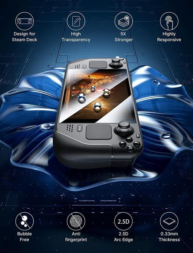 Alt view image 5 of 7 - 2-Pack Screen Protectors+Docking Station Compatible with Steam Deck