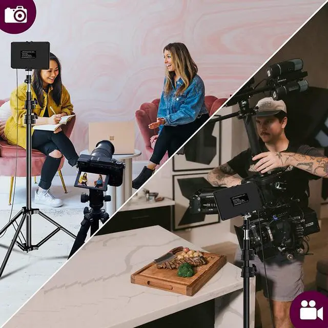 Alt view image 5 of 6 - Photography Lighting Kit Dimmable 5600K USB Led Video Studio Streaming Lights with Adjustable Tripod Stand and Color Filters for Table Top/Photo Video Shooting