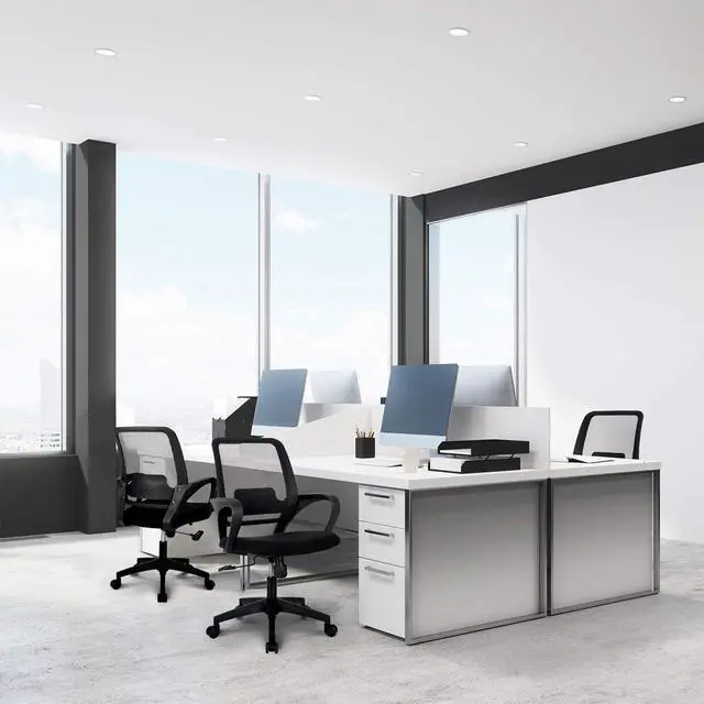 Alt view image 2 of 7 - NEO CHAIR Office Chair Ergonomic Desk Chair Mesh Computer Chair Lumbar Support Modern Executive Adjustable Rolling Swivel Chair Comfortable Mid Black Task Home Office Chair (Black)