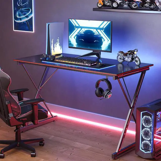 Main image of CORN Gaming Desk 40 Inch PC Computer Desk, Home Office Desk Table Gamer Workstation, Simple Game Table, Black