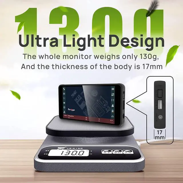 Alt view image 5 of 7 - PT5 II Touchscreen Camera Field Monitor 5 inch 4K30P Input/Output Wide Color Gamut New Peaking 3D LUT Video Assist Luma RGB Waveform for DSLR