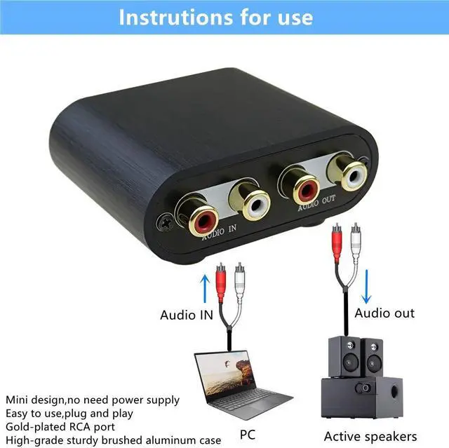 Alt view image 5 of 7 - TENEALAY RCA Audio Volume Controller, line Volume Control Box, Mini attenuator knob -RC11