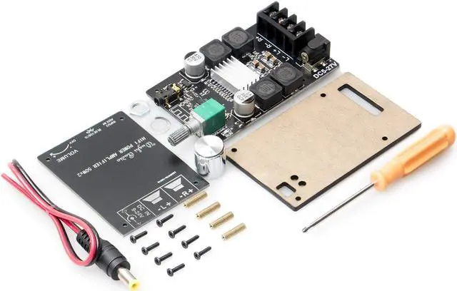 Alt view image 5 of 6 - DAMGOO 50W+50W Bluetooth 5.0 Amplifier Board,100w Audio Amp Board Dual Channel DC8-24V,Easy Installation and Password Free Connect to Phone Quietly