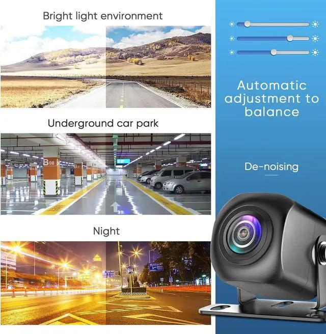 Alt view image 4 of 7 - PixelMan Backup Camera,AHD 1080P Metal 170 Degree Wide Angle Rearview Reversing Camera,PMD2A-S Clear Night Vision IP69 Waterproof Reverse Rear View Camera for Car Vehicle SUV RV