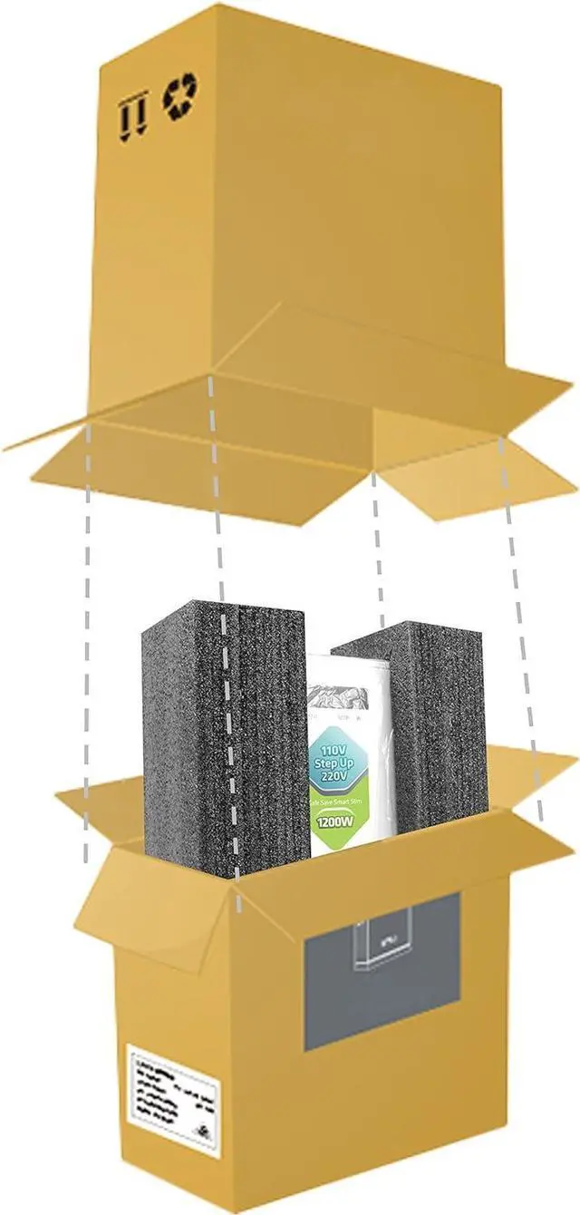 Alt view image 7 of 7 - UMI Step Up Voltage 110v to 220v Converter, Heavy Duty Power Transformer 110v to 220v 1200W, Power Converter for Large Capacity Equipment, Step Up Transformer 110 to 220 Volt for Europe Appliance