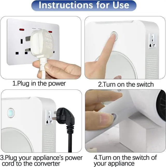 Alt view image 6 of 7 - 2000W Step Up Voltage Converter 110v to 220v Lightweight Voltage Converter US to Europe Asia Power Transformer with Circuit Breaker Protection