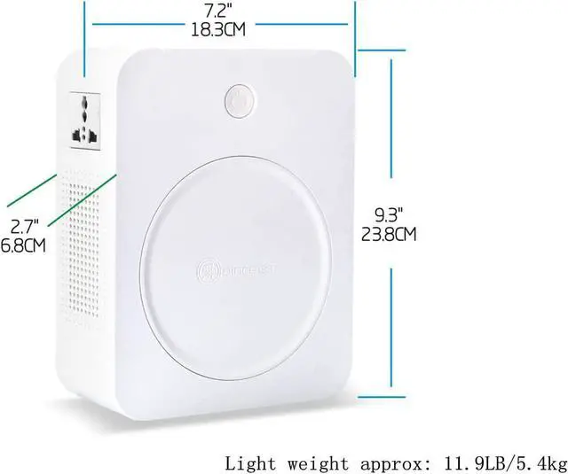 Alt view image 3 of 7 - 2000W Step Up Voltage 110V to 220V Converter Heavy Duty Power Converter 110v to 220v Power Transformer for Europe Asian Korea 220V-240V Appliances Use in US Canada Mexico