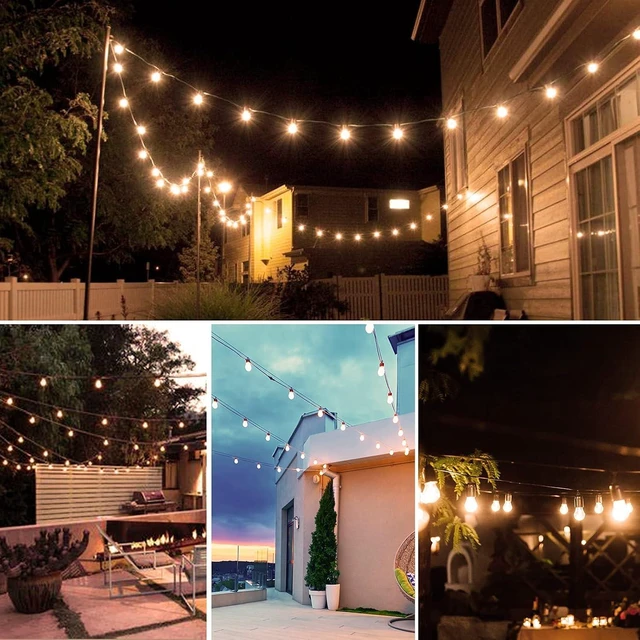 Alt view image 6 of 6 - S14 LED Outdoor String Lights, Shatterproof IP65 27Ft (Maximum 918Ft) for Patio Lightings Outdoor Waterproof, Outside Lights for Outdoor Lighting (27FT - 10 Bulbs (1 String))
