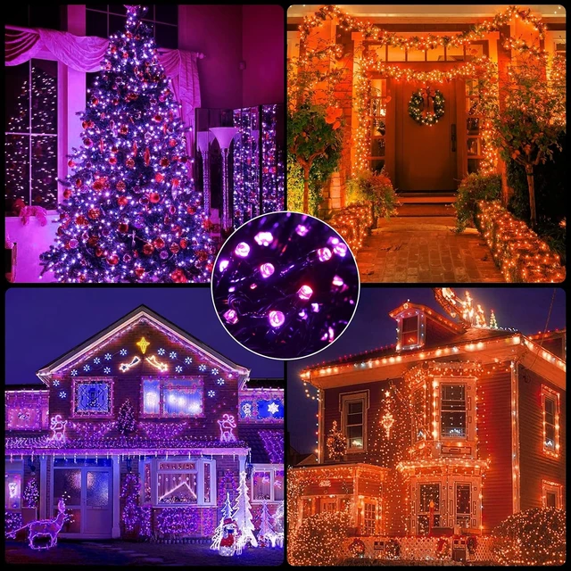 Alt view image 4 of 7 - XTF2015 Orange Purple Halloween String Lights, Christmas Light