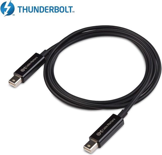 [Intel Certified] Cable Matters Thunderbolt Cable (Thunderbolt 2 Cable) in  Black 6.6 Feet