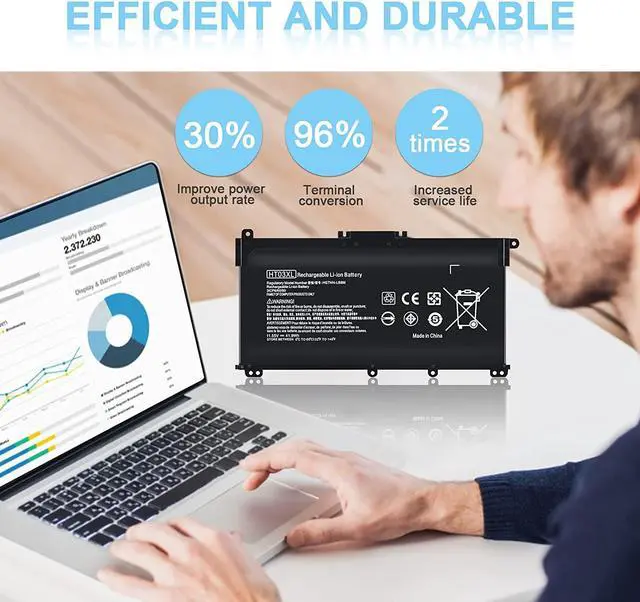 Alt view image 6 of 7 - HTO3XL Laptop Replacement L11119-855 HT03XL Battery for HP Pavilion 14 15 17 15-CS 15-DA 15-DB Series 15-DA0012DX 14-CE0068ST 15-CS3073CL 15-CS3153CL 15-CS2064ST 15-DA0014DX Fits HT03041XL HSTNN-LB8M