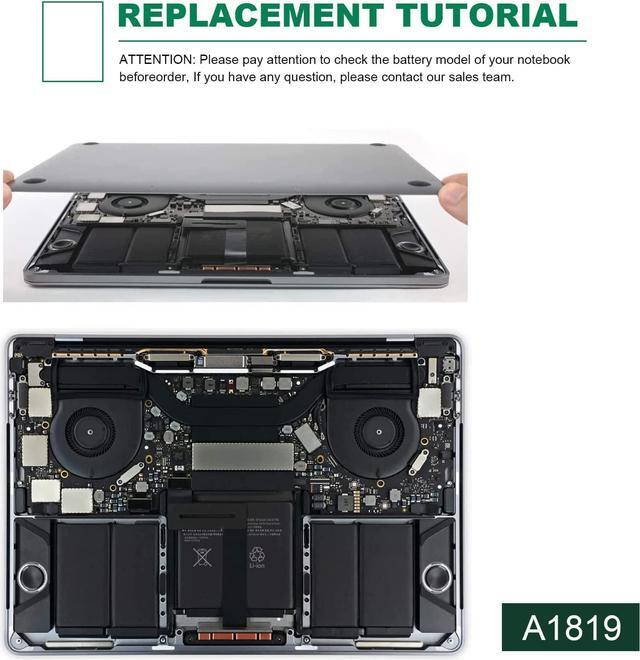 Alt view image 6 of 7 - Fancy Buying A1706 A1819 Laptop Battery Replacement for MacBook Pro 13 inch Touch Bar Late 2016 Mid 2017 EMC 3071 3163 MLH12LL/A MPXV2LL/A MLVP2LL/A MNQF2LL/A MNQG2LL/A 11.41V 4314mAh/49.2Wh