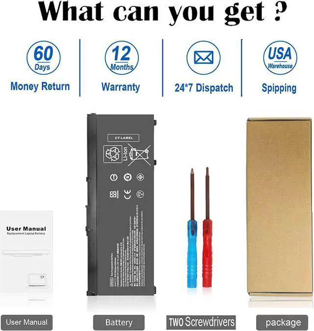 Alt view image 5 of 6 - SR04XL SR03XL 917724-855 Battery for HP Omen 15 15-dc0xxx 15-dc1xxx 15-ce0xx 15-cb0xx Series 15-ce198wm 15-ce019dx 15-ce020a 15t-cb2000 15-dc0051nr 15-dc0020nr 15-dc1088nr 15-cb041nr 15-cx0056wm