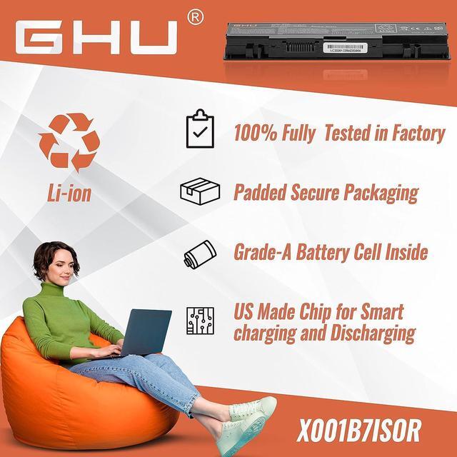 Alt view image 6 of 6 - GHU New 6 Cells 58Wh Battery Compatible with Dell Studio 1535 1536 1537 1555 1557, 1558, PP33L, PP39L Battery WU946 WU965 WU960 KM958 MT264 Mt276 KM965 KM887 PW773 KM904 KM907 312-0701 5200 mAh